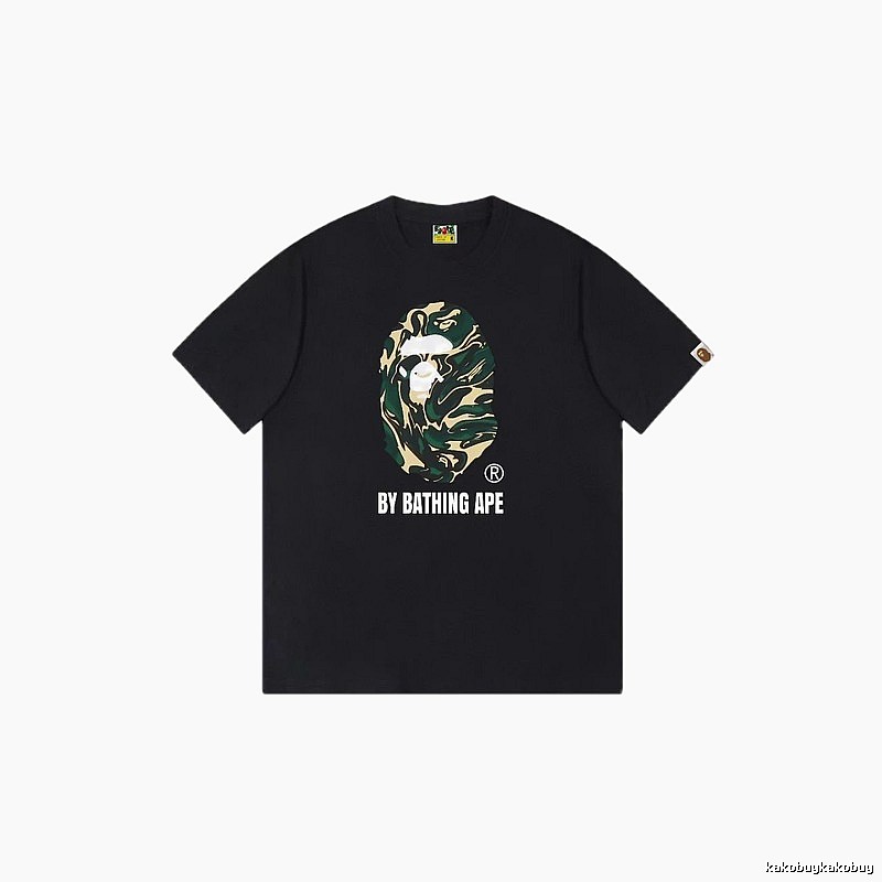 Bape camouflage style black T-shirt