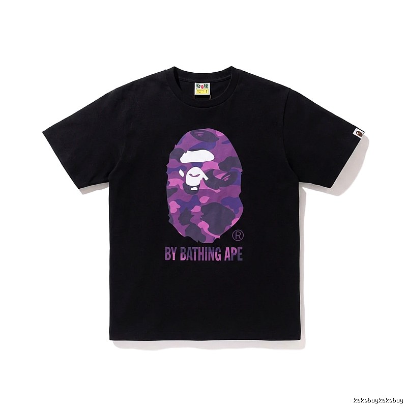 Bape camouflage-style black T-shirt