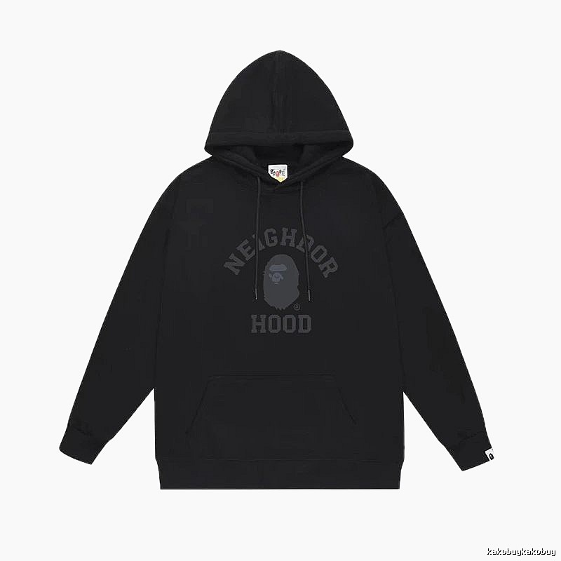 Bape Neighborhood black trendy hoodie