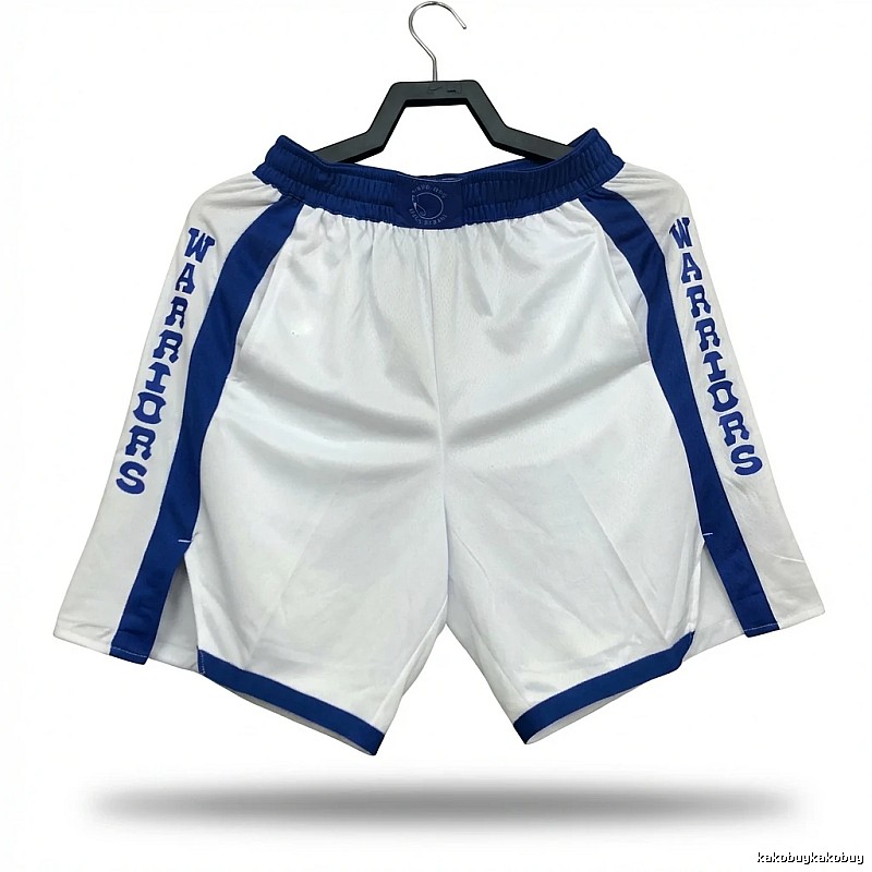 Blue and white sports shorts of the Curry series