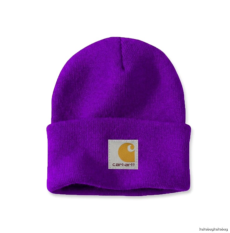 Carhartt basic purple beanie