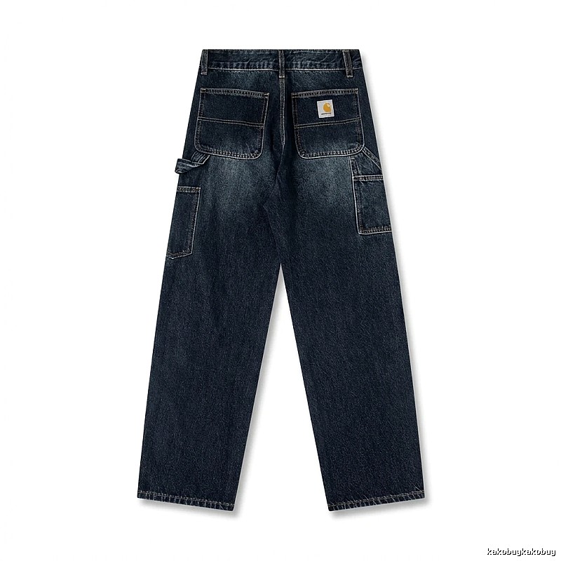 Carhartt workwear style dark denim jeans