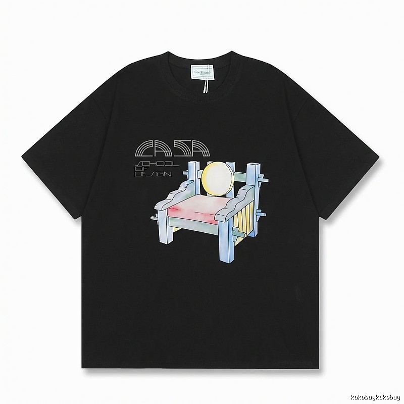 Casablanca retro style black T-shirt