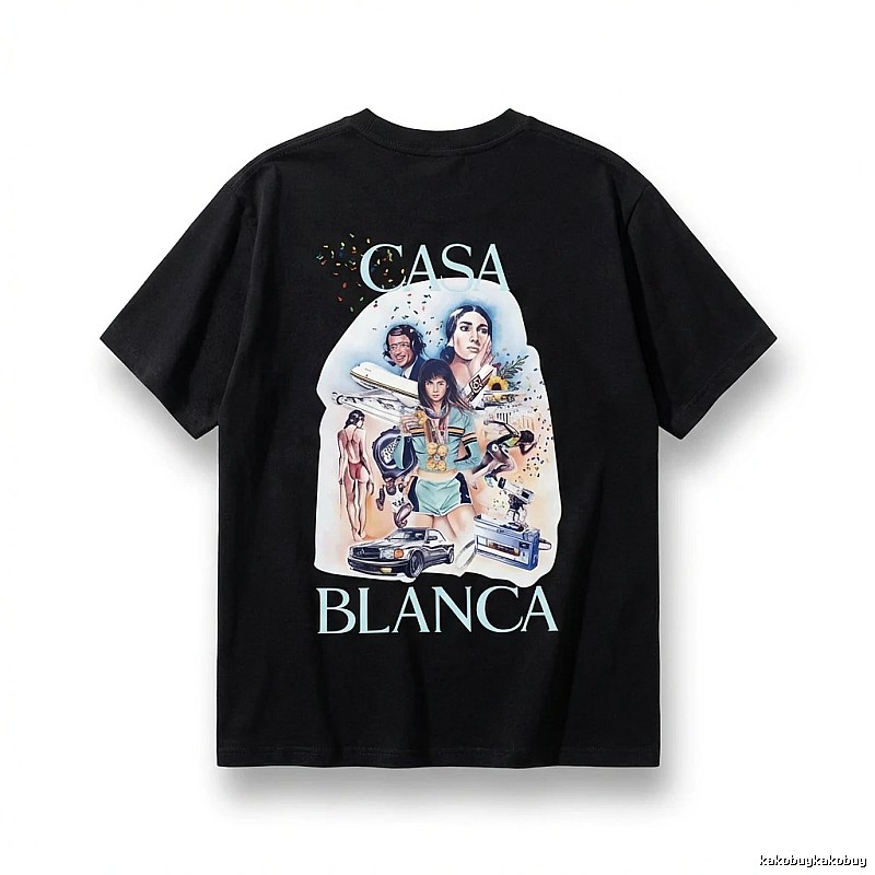 Casablanca retro style black T-shirt