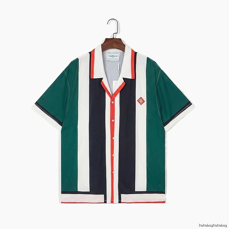 Casablanca striped retro-style shirt