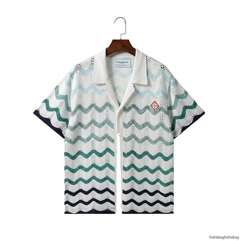 Casablanca wavy retro white shirt