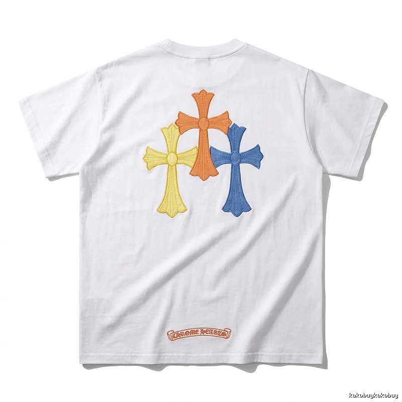 Chrome Hearts Colorful Cross White T-shirt