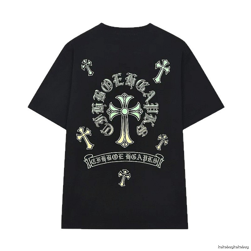 Chrome Hearts Cross Print Gothic Black Short-sleeve T-shirt