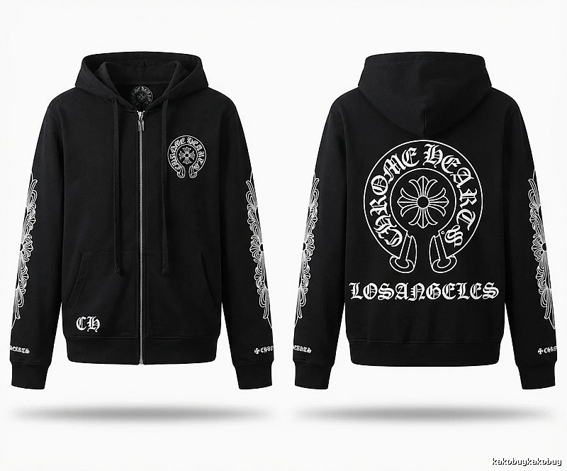 Chrome Hearts dark style black cardigan