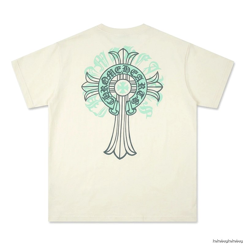 Chrome Hearts retro-style beige T-shirt