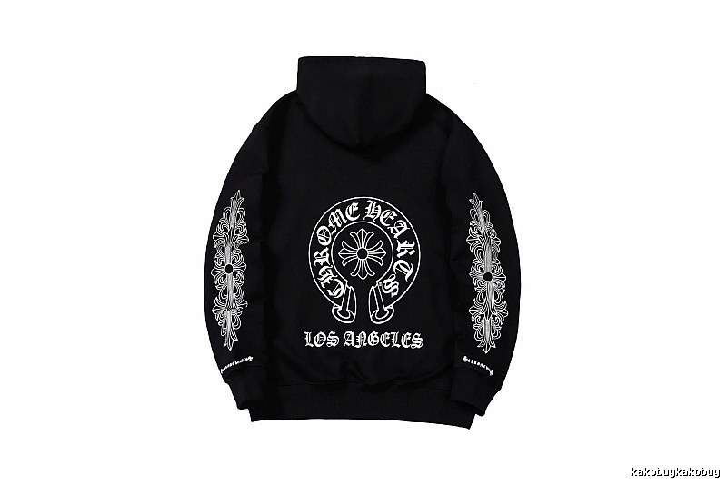 Chrome Hearts Travel Cross graphic hoodie Black Blue Cross with Modern Look