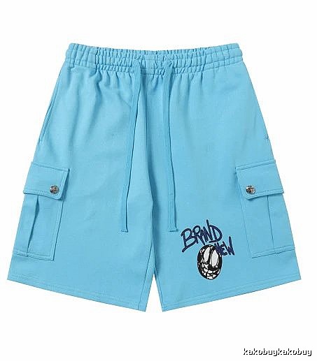 Chrome Hearts Trendy Cool Style Light Blue Shorts