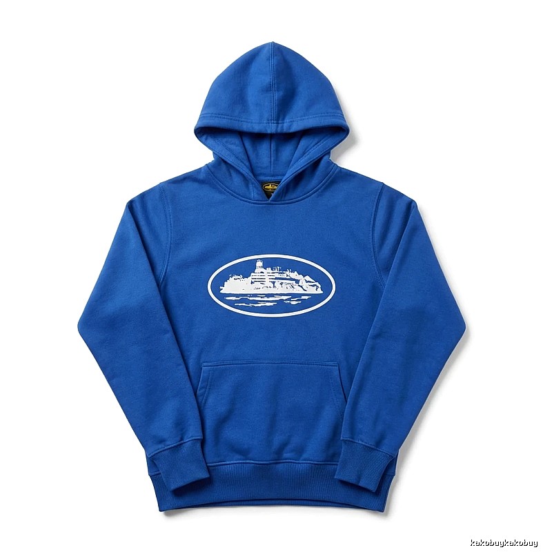 Corteiz Boat Logo Trendy Blue Sweatshirt