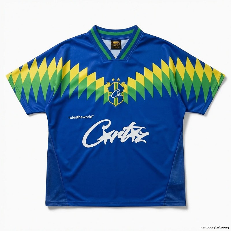 Corteiz sporty blue-green short-sleeved shirt