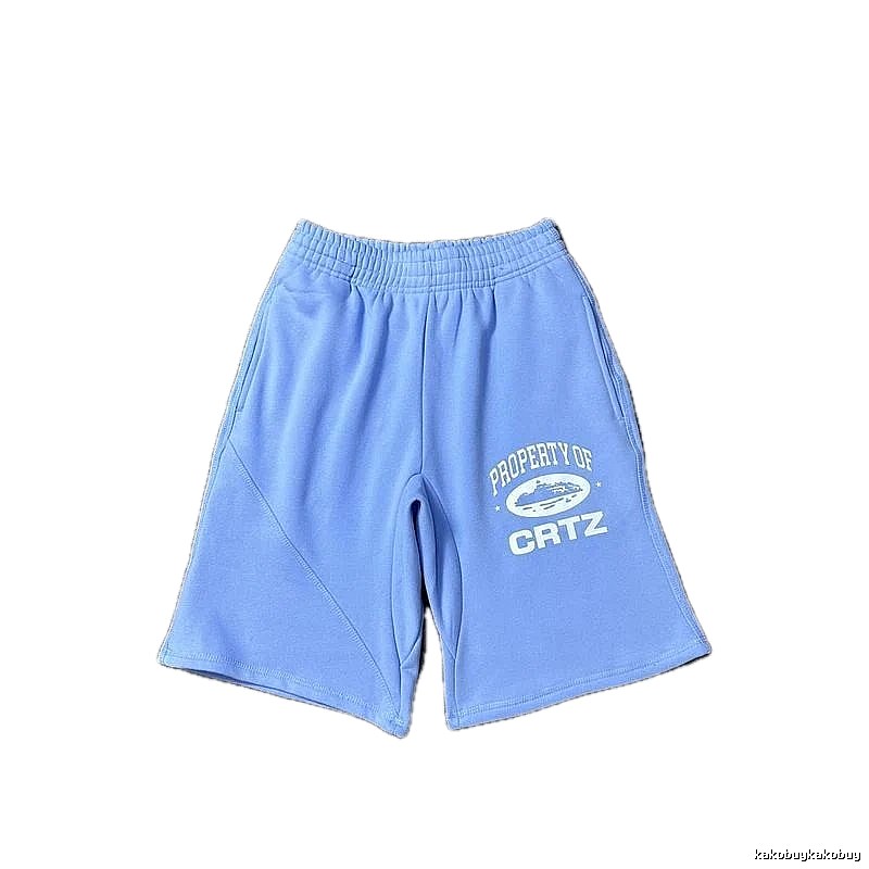 Corteiz sporty light blue shorts