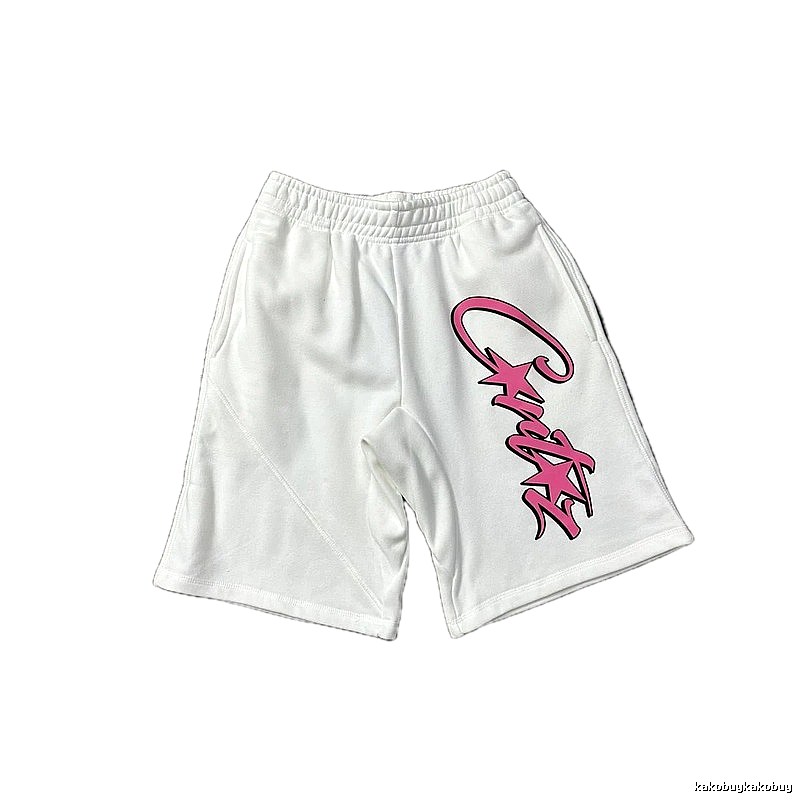 Corteiz trendy and cool style white shorts