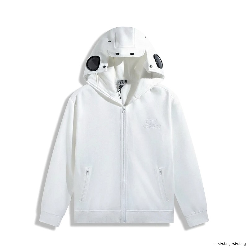 C.P. White Functional Hoodie
