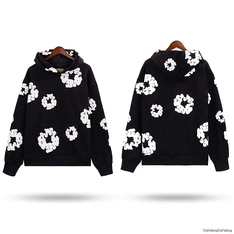 DENIM TEARS Printed Trendy Cool Black Sweatshirt