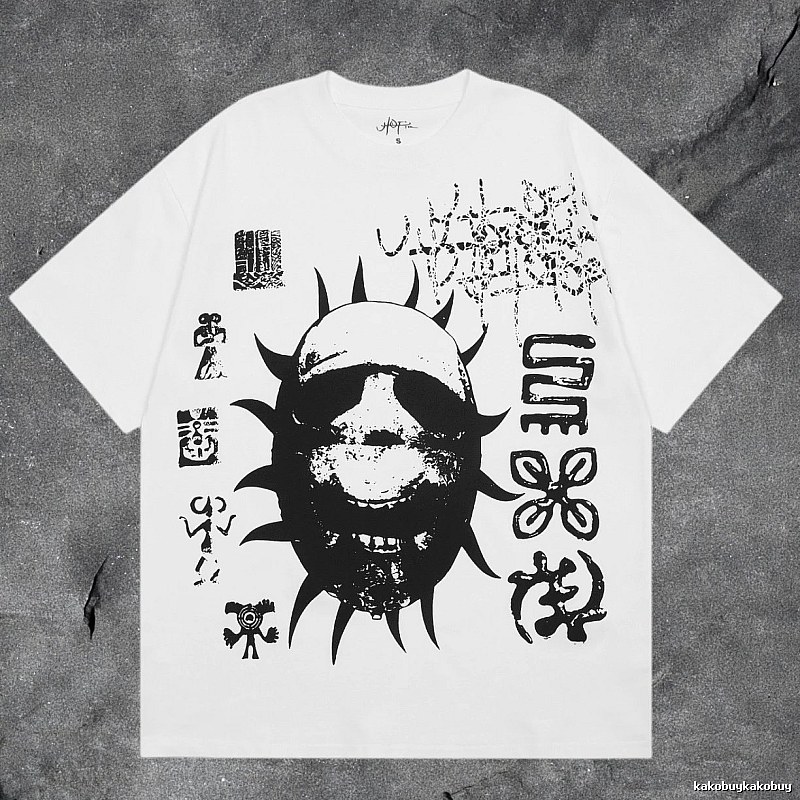 Denim Tears White Graphic T-Shirt Logo Detail