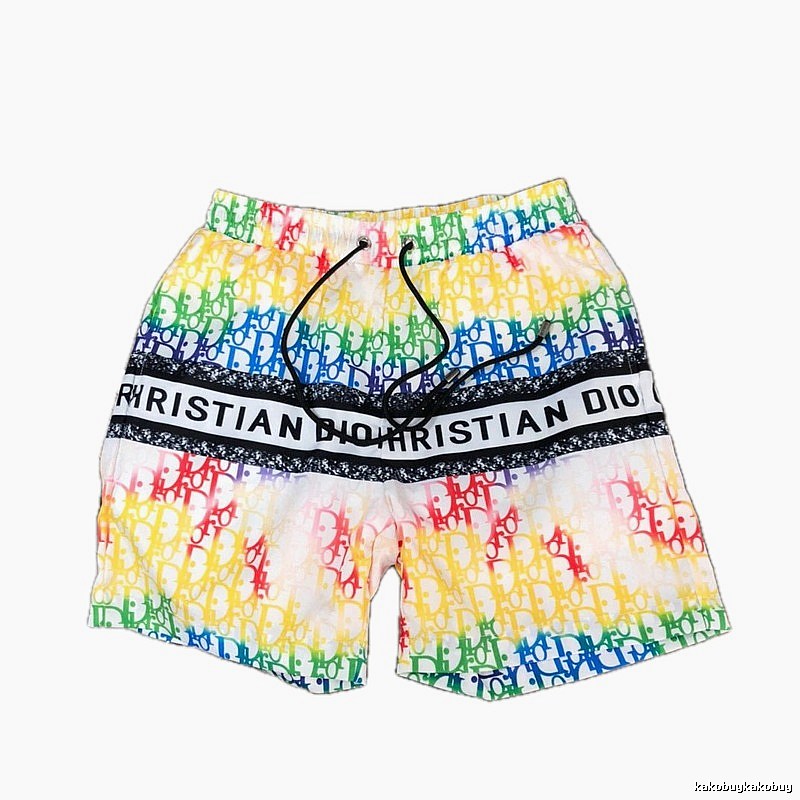 Dior All-over Monogram Print Trendy Cool Style Rainbow Casual Shorts