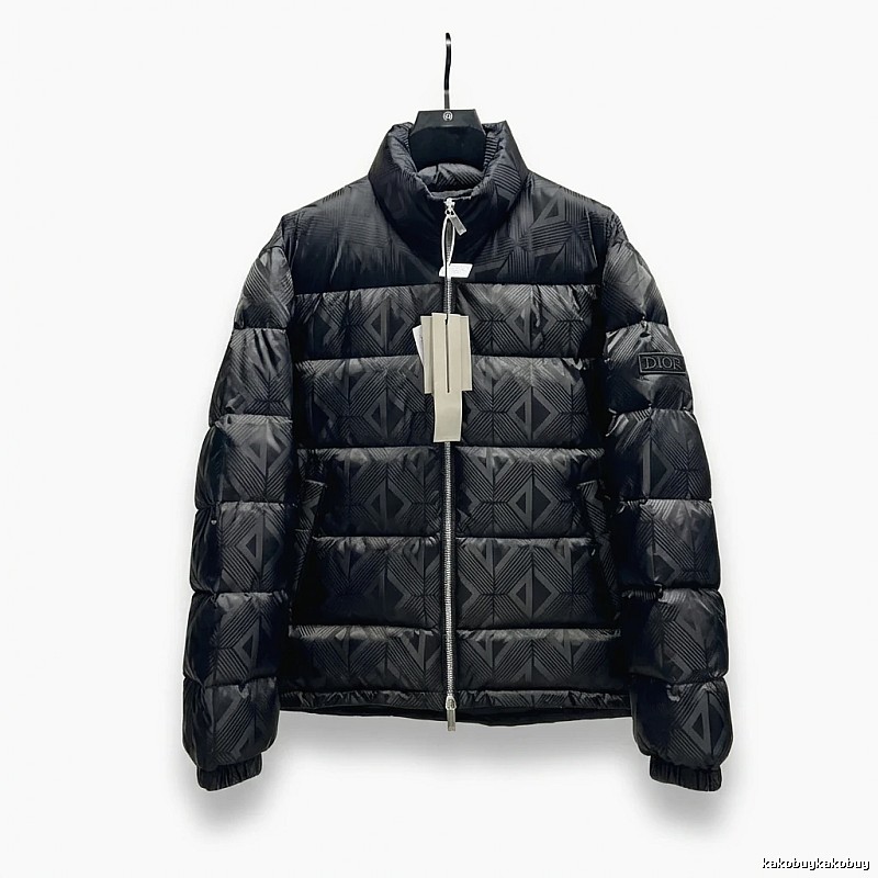 Dior diamond - checkered black down jacket