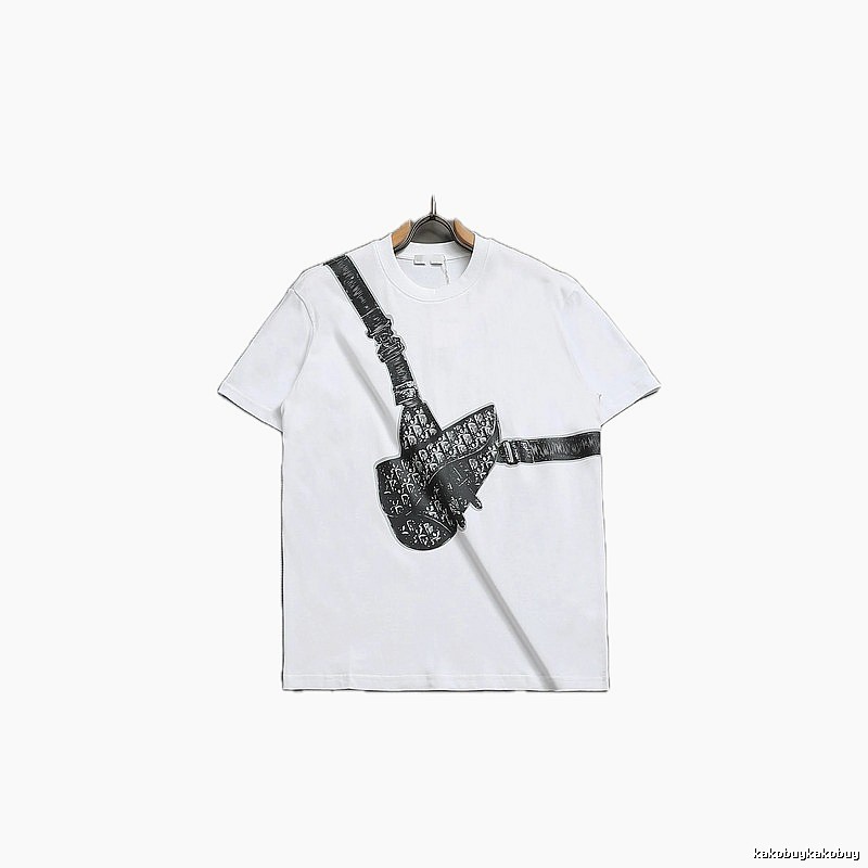 Dior Monogram Collection Light Luxury Style White T-Shirt