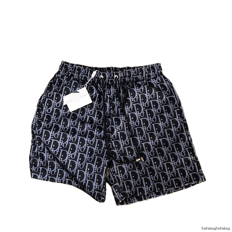 Dior Monogram Collection Trendy Style Black and Grey Shorts