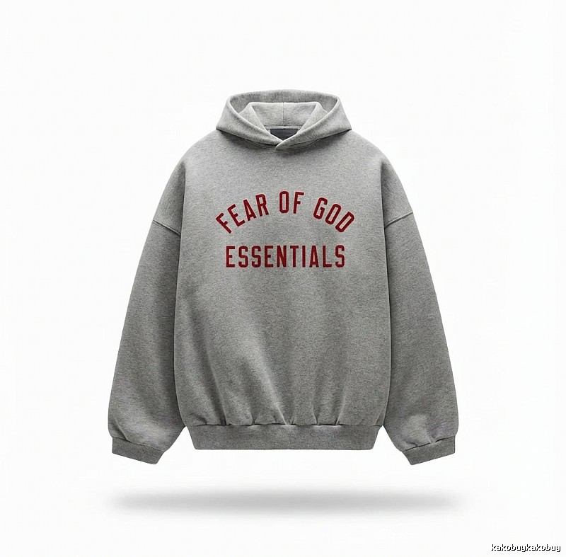 ESSENTIALS minimalist style grey sweatshirt