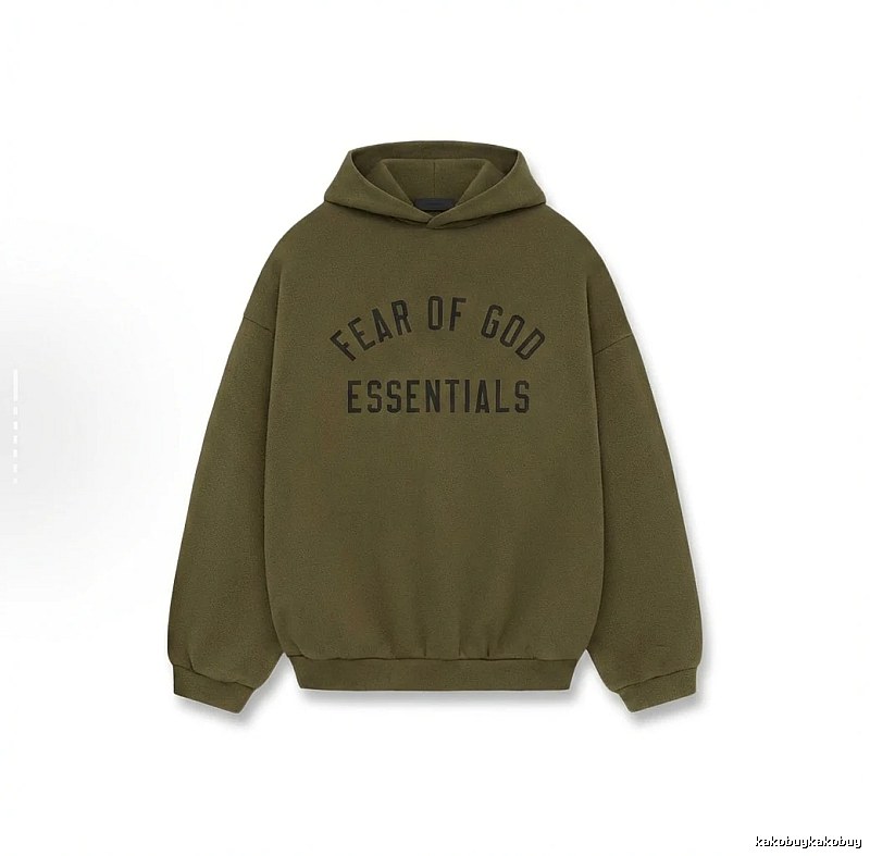 ESSENTIALS minimalist style olive green sweatshirt