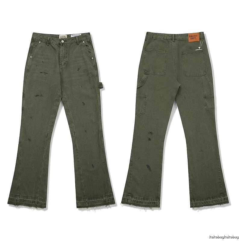 Gallery Dept. Distressed Style Military Green Utility Pants