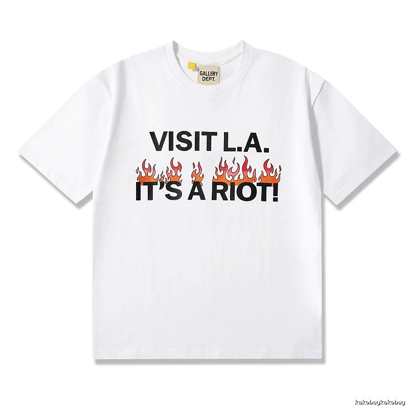 Gallery Dept Flame Print White T-shirt