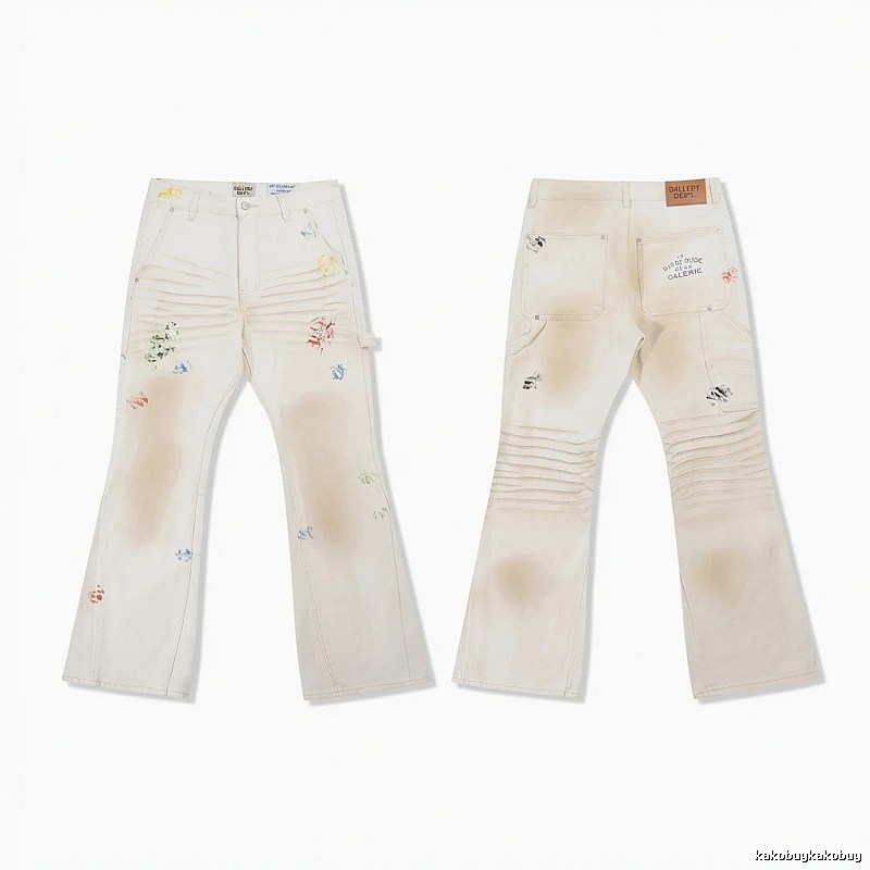 Gallery Dept graffiti-style white jeans