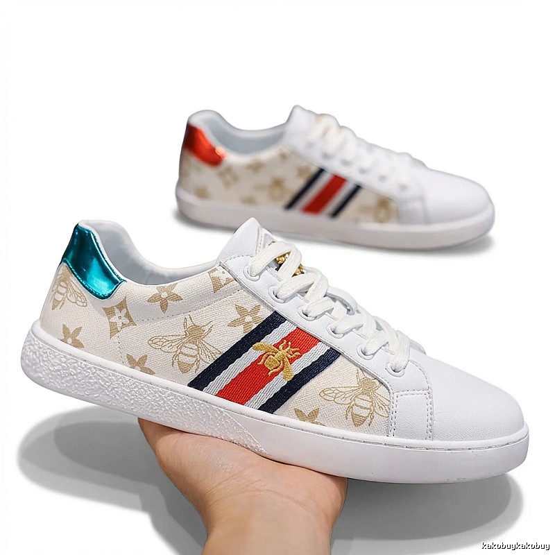Gucci Bee Collection Fashionable White Shoes