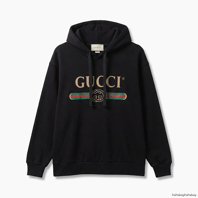 Gucci letter print style black hoodie