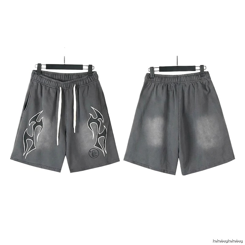 Hellstar Flame Wind Grey Shorts