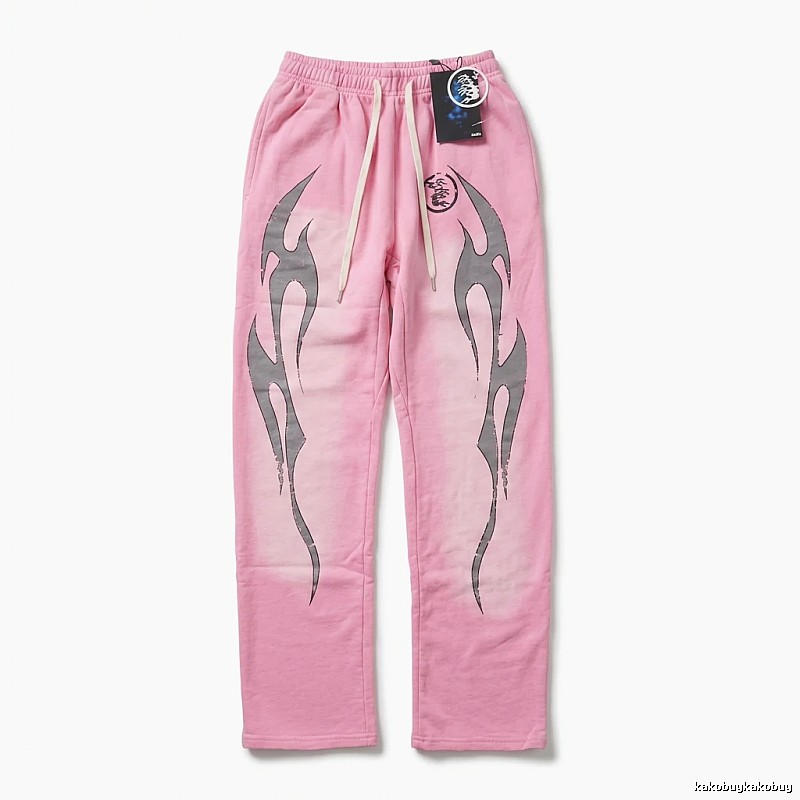 Hellstar Flame Wind Pink Sweatpants