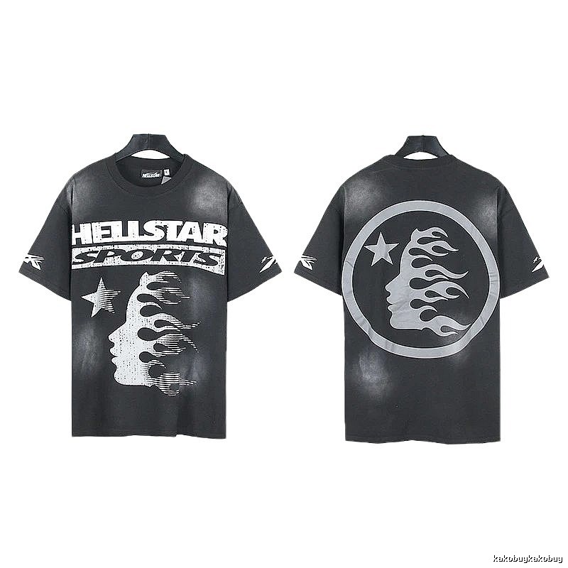Hellstar Sporty Street Style Black Short Sleeve T-Shirt