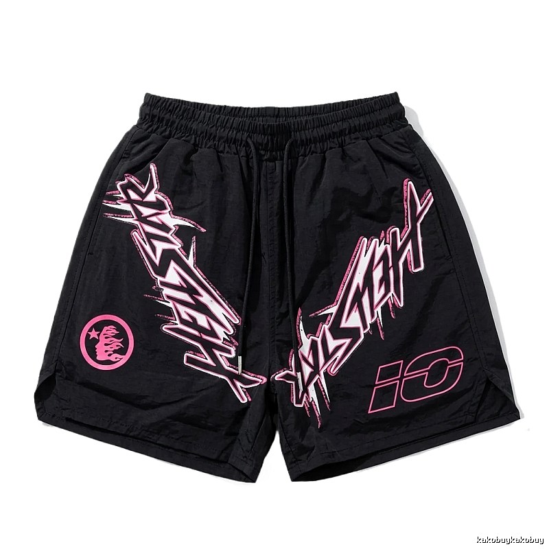 Hellstar trendy and cool style black shorts