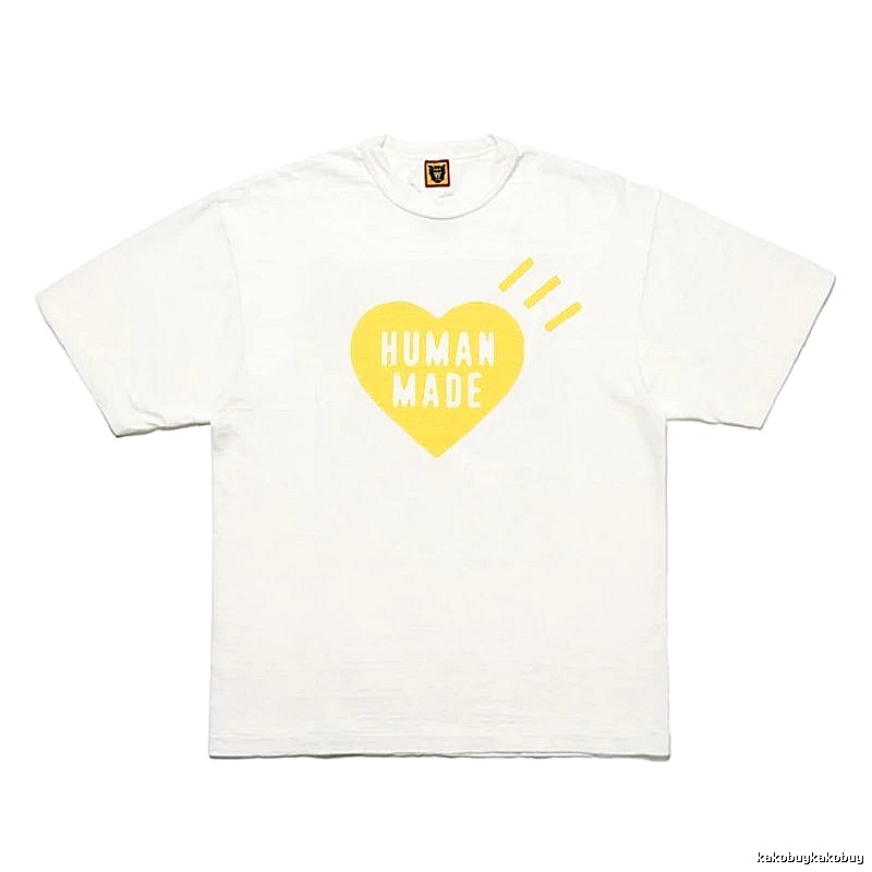 Human Made Monogram Heart logo T-shirt Black Green Human for Layered Styling