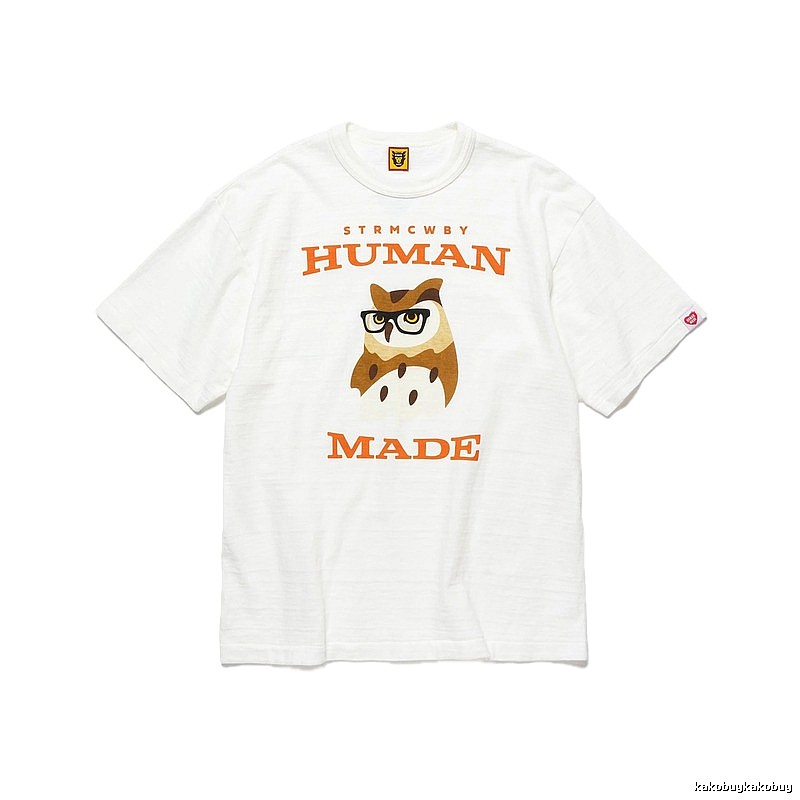 HUMAN MADE Owl Print Vintage White T-Shirt