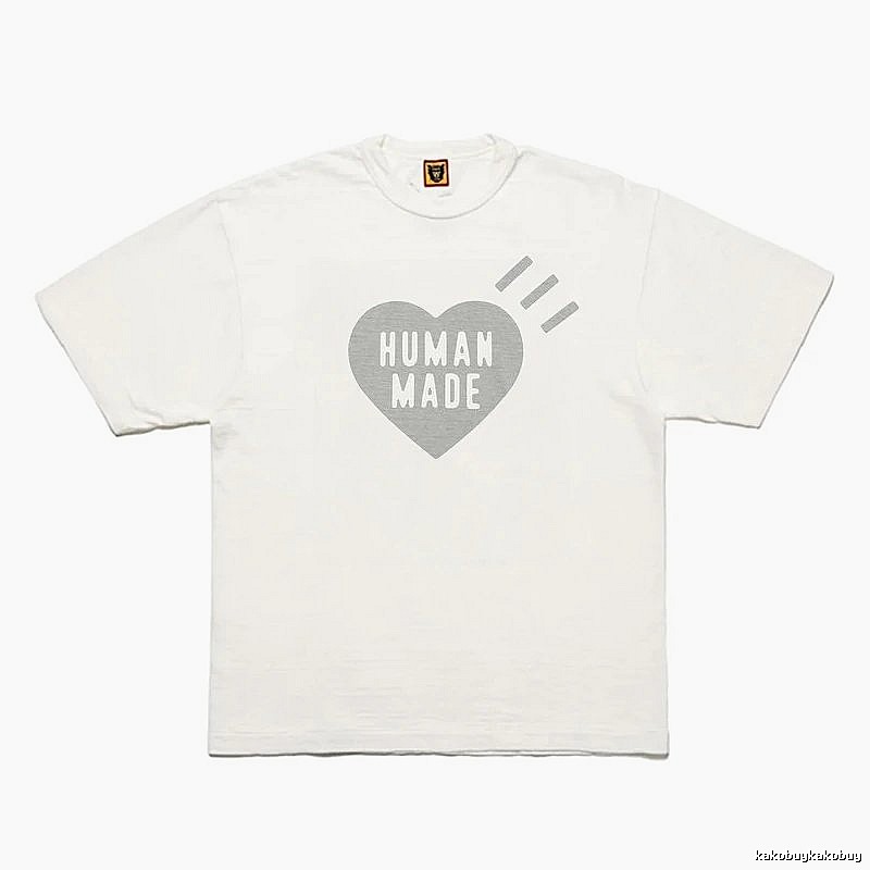 Human Made Statement Heart logo T-shirt Black Green Human for Easy Pairing