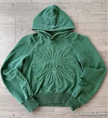 Kapital Travel Eye graphic hoodie Black Raised Eye with Modern Look