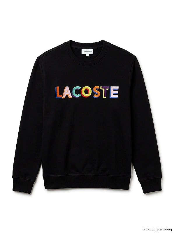 Lacoste Colorful Letter Style Black Sweatshirt