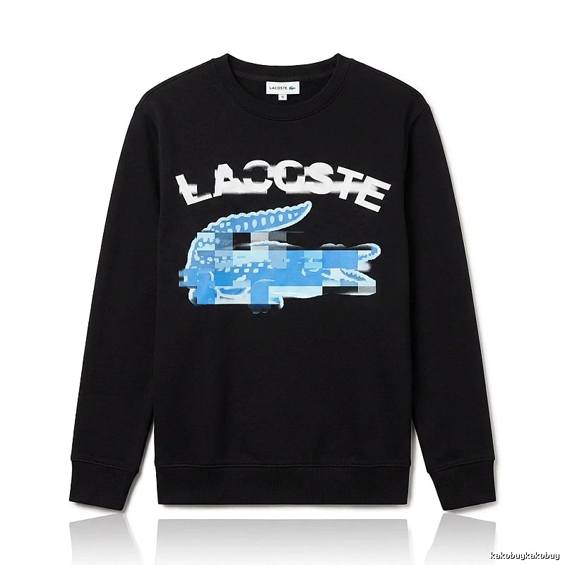 Lacoste trendy and cool style black sweatshirt