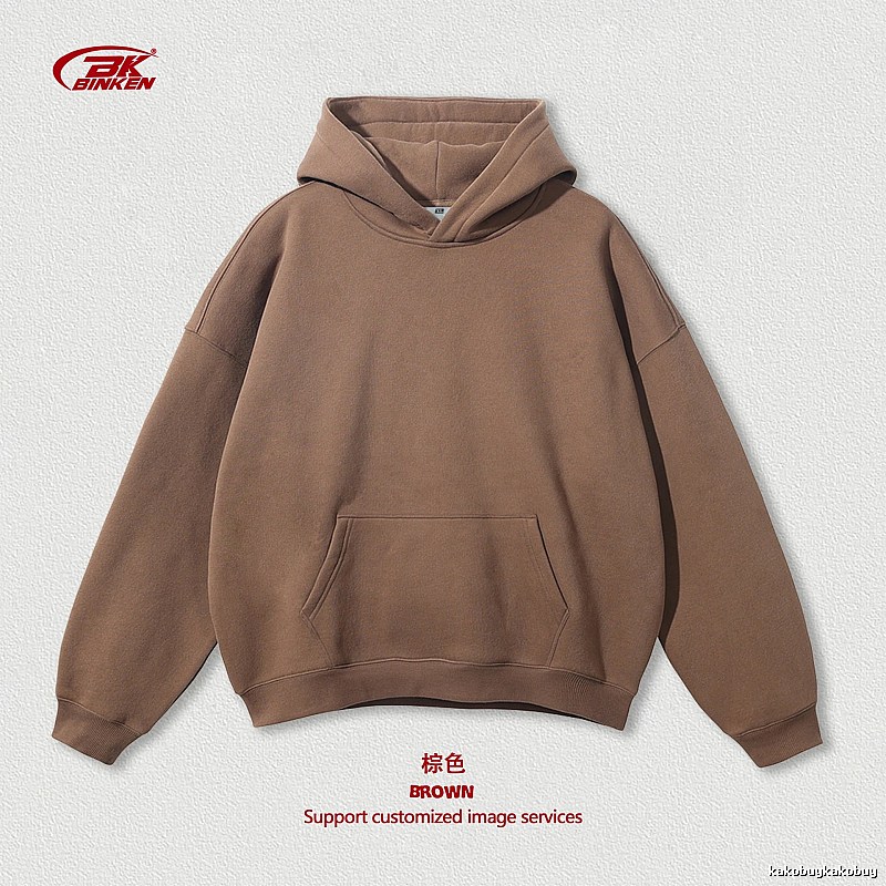 Logo Detail Pullover hoodie Navy Blank Kangaroo with Relaxed Feel
