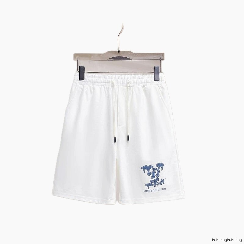 Louis Vuitton Graffiti Casual Style White Shorts
