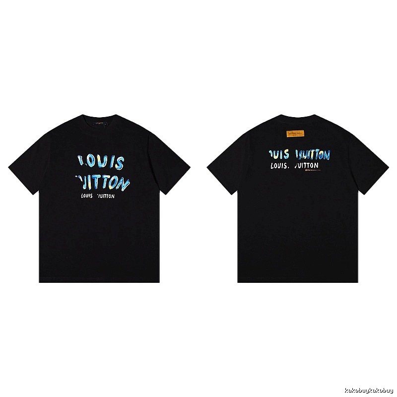 Louis Vuitton Graffiti Trendy Cool Style Black T-shirt