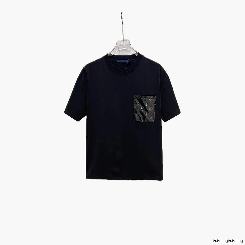 Louis Vuitton Monogram Casual Style Black T-Shirt