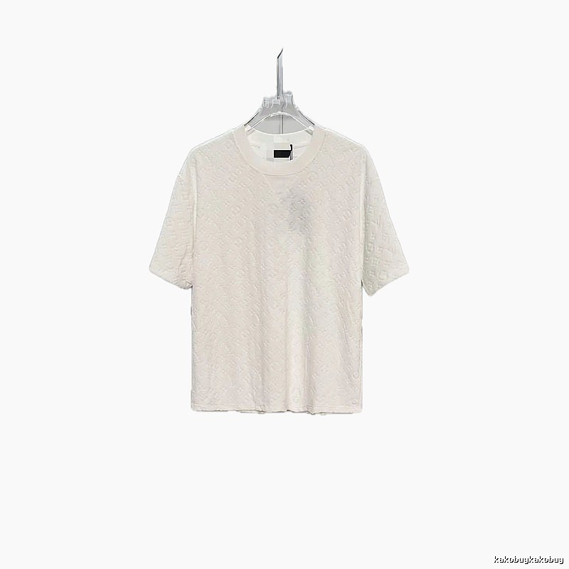 Louis Vuitton Monogram Collection Light Luxury Style White T-Shirt
