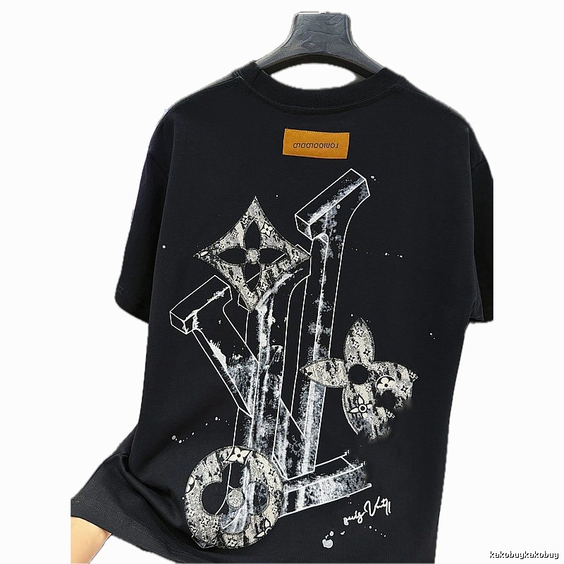 Louis Vuitton Monogram Collection Trendy Cool Black T-Shirt